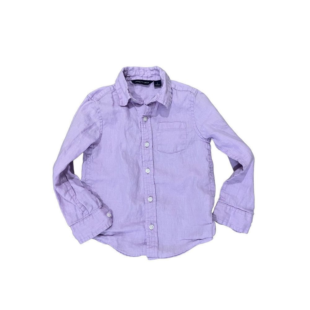 Janie & Jack Boys Button Down Dress Shirt Size 4